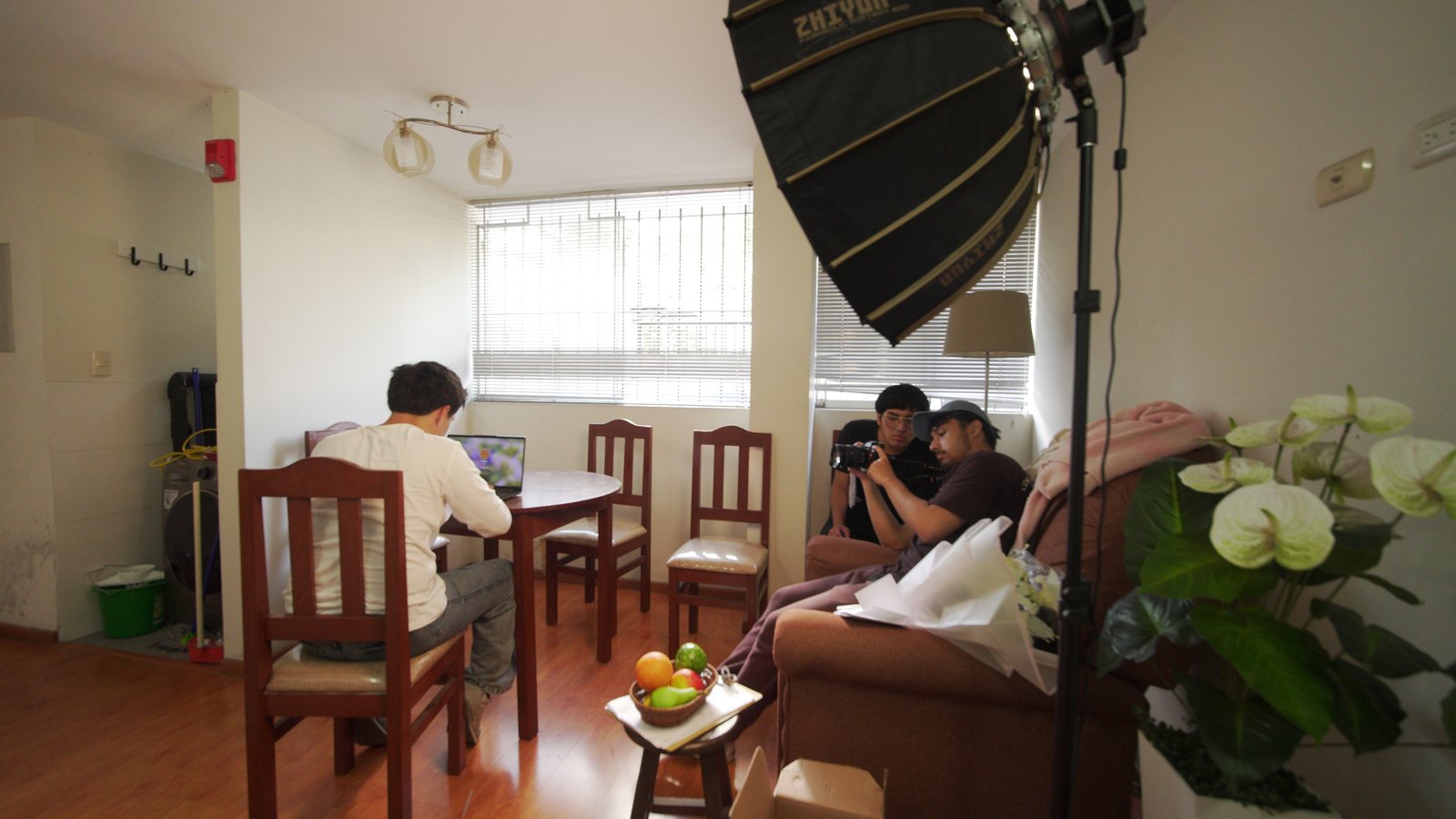 El set en casa de Leandro
